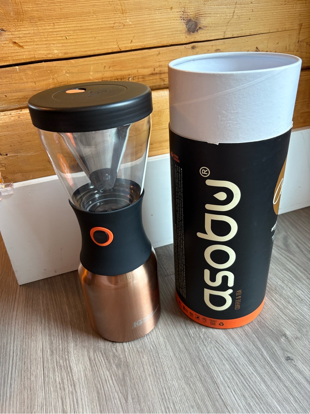 NEW Asobu Cold Brew Insulated Portable Coffee Maker 34oz 1L